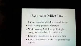 Restrictive Orifice