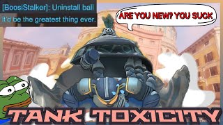 ABSOLUTELY MISERABLE Toxic Tanks (Overwatch 2 Toxic Moments) #funnymoments  #toxic #toxicity