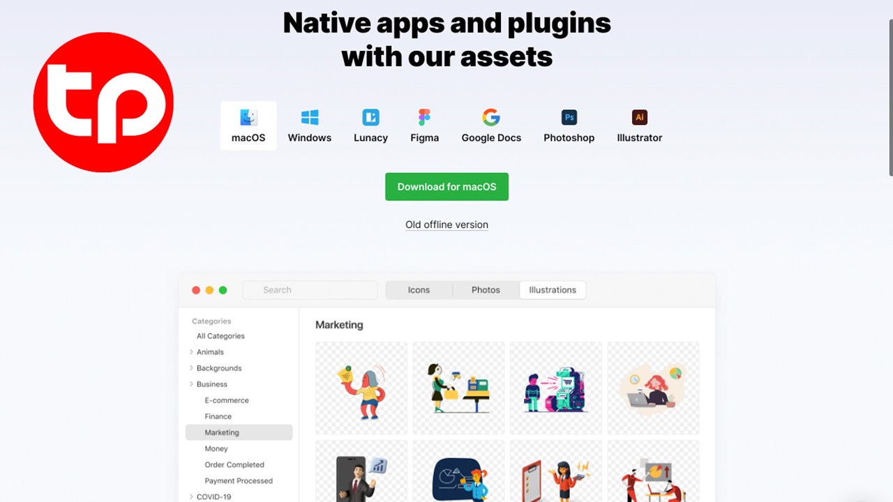 Icons 8 App e Plugin para download de assets criativos