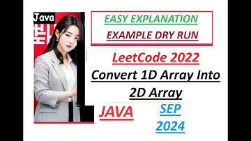 Convert 1D Array Into 2D Array | Leetcode 2022 | Java Code | Developer Coder