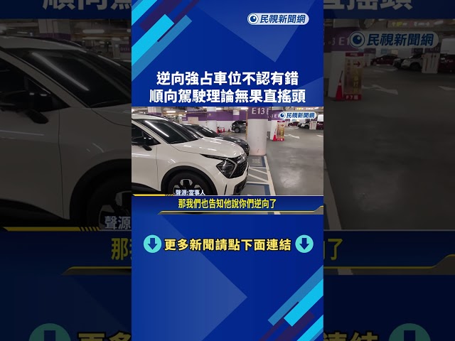 駕駛百貨公司停車位 被"逆向攔截"氣炸下車理論－民視新聞