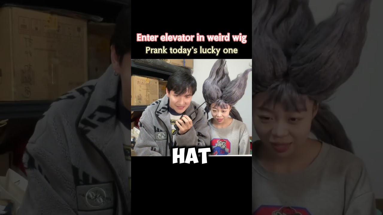 Prank passersby with a weird wig 🎭👩‍🦰#funny #comedy #movie #memes #happy #cooking #challenge