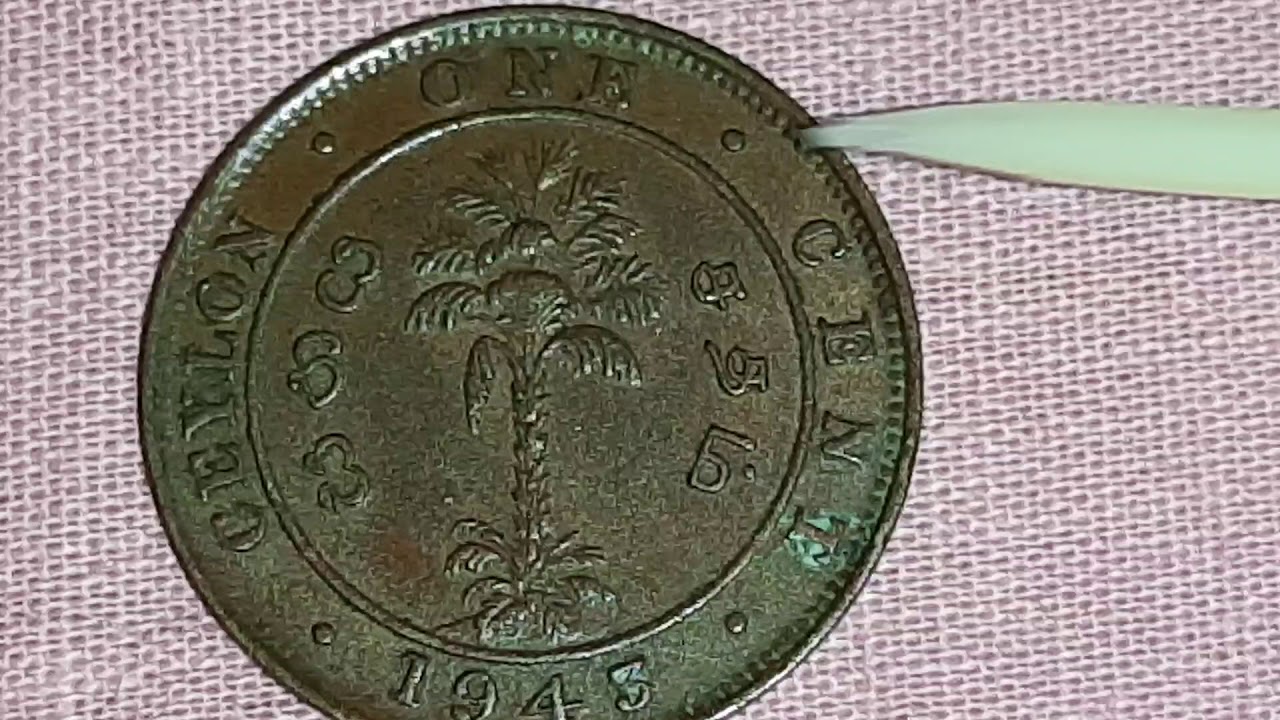1 Cent Of 1943 5 Cents Of 1945 WW2 Coins Of Ceylon Of British Ruler 1 cent of 1943 5 cents of 1945 ww2 coins of ceylon of british ruler