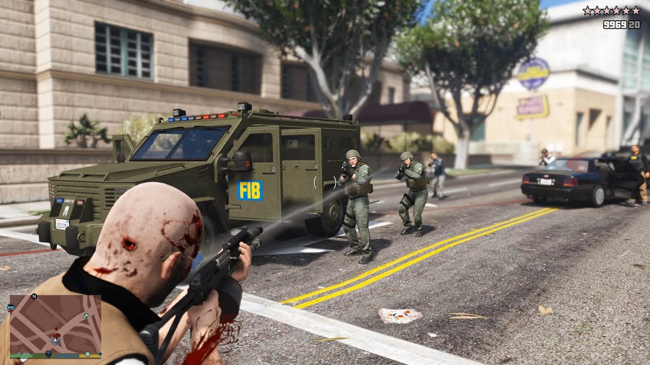 GTA V RHPD Police Shootout + 10 Star Cop Chase Escape (RDE 4.1.2 ...
