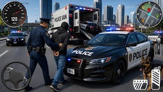 🚓 Симулятор полицейской погони 3D – Реальное преследование преступников в городе (Android) screenshot 4