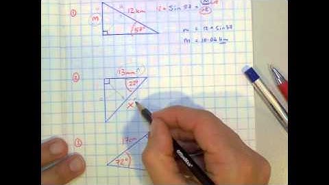 Finding an Unknown side using Trig