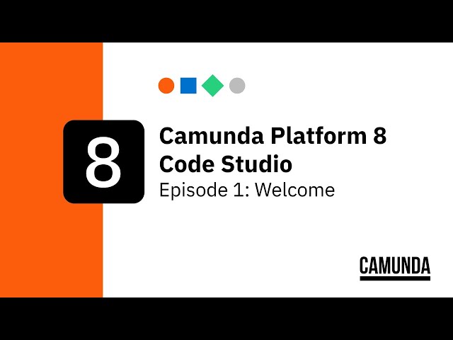 Camunda Platform 8 Code Studio, Episode 1: Welcome class=