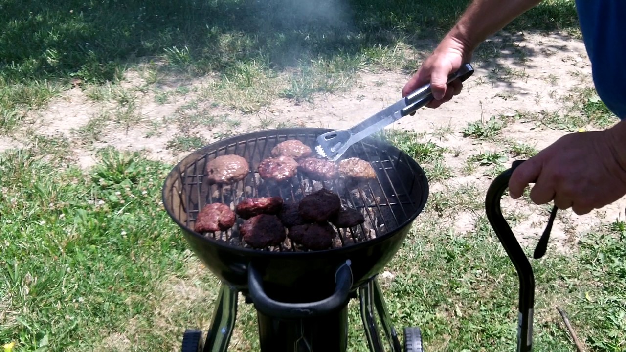 Cooking with Randy - Fiesta Burger Grilled Over Charcoal - YouTube