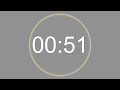 51 SECONDS - 4K - COUNTDOWN IN REVERSE - SECOND TIMER -