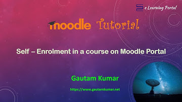 Self – Enrolment in a course on Moodle Portal