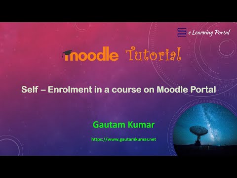 Self – Enrolment in a course on Moodle Portal