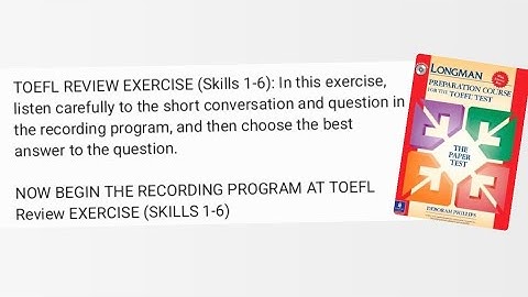 Longman TOEFL Exercise Skill 1-6 Listening
