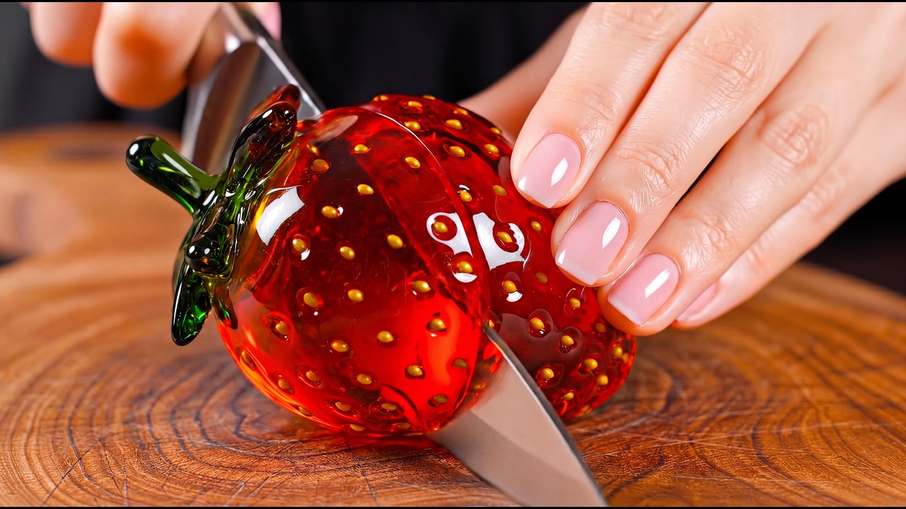 Satisfying Glass Cut ASMR 🍓 | The Ultimate Satisfying Oddly Asmr Experience