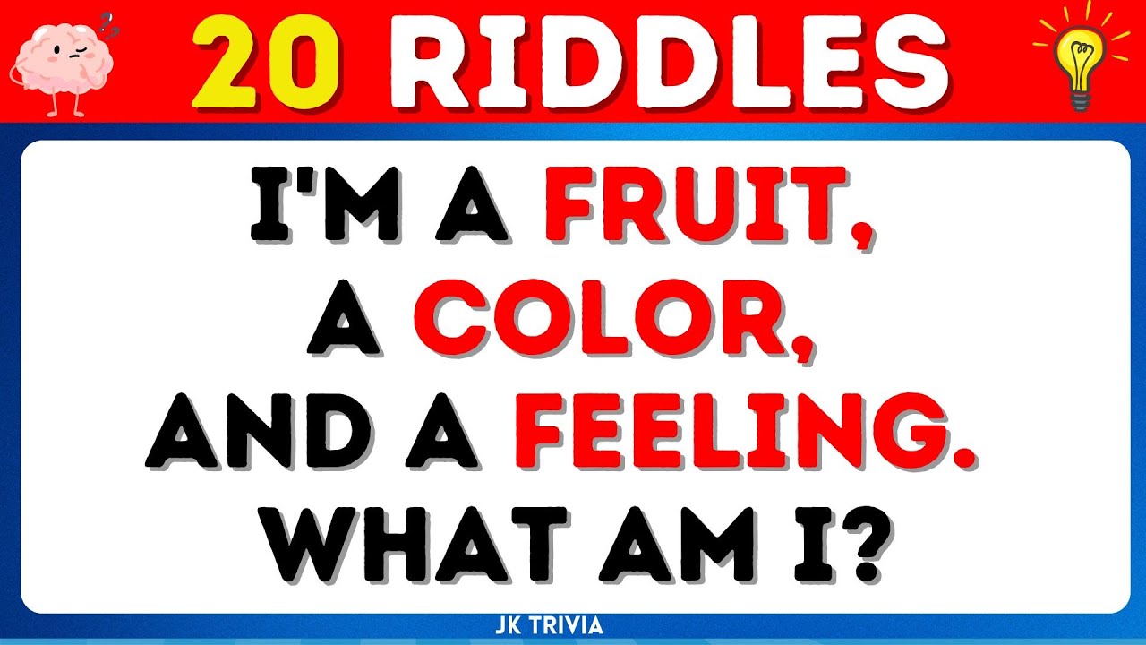 20 Riddles | Riddles with answers | Riddles in english | Logical ...