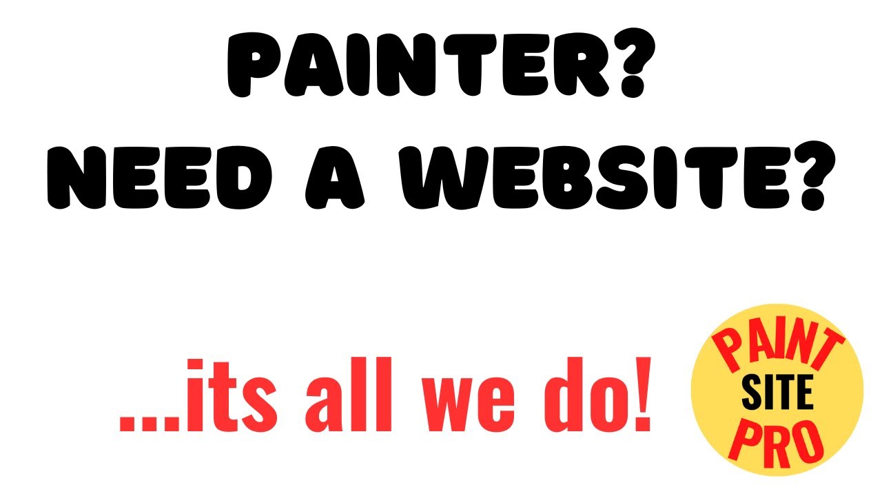 Paint Site Pro The Best sites for Painters and Painting Contractors! YouTube