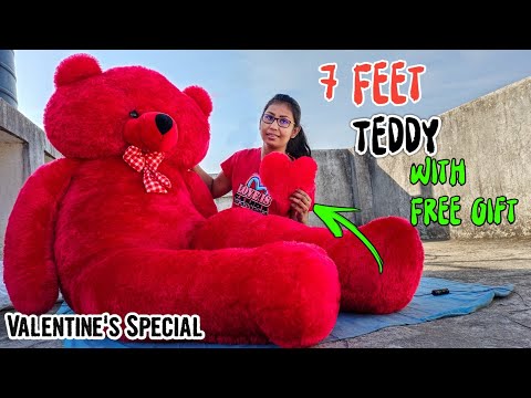 7 feet Teddy Bear Unboxing | Valentine Giant Teddy Bear Unboxing, Best Birthday Gift For