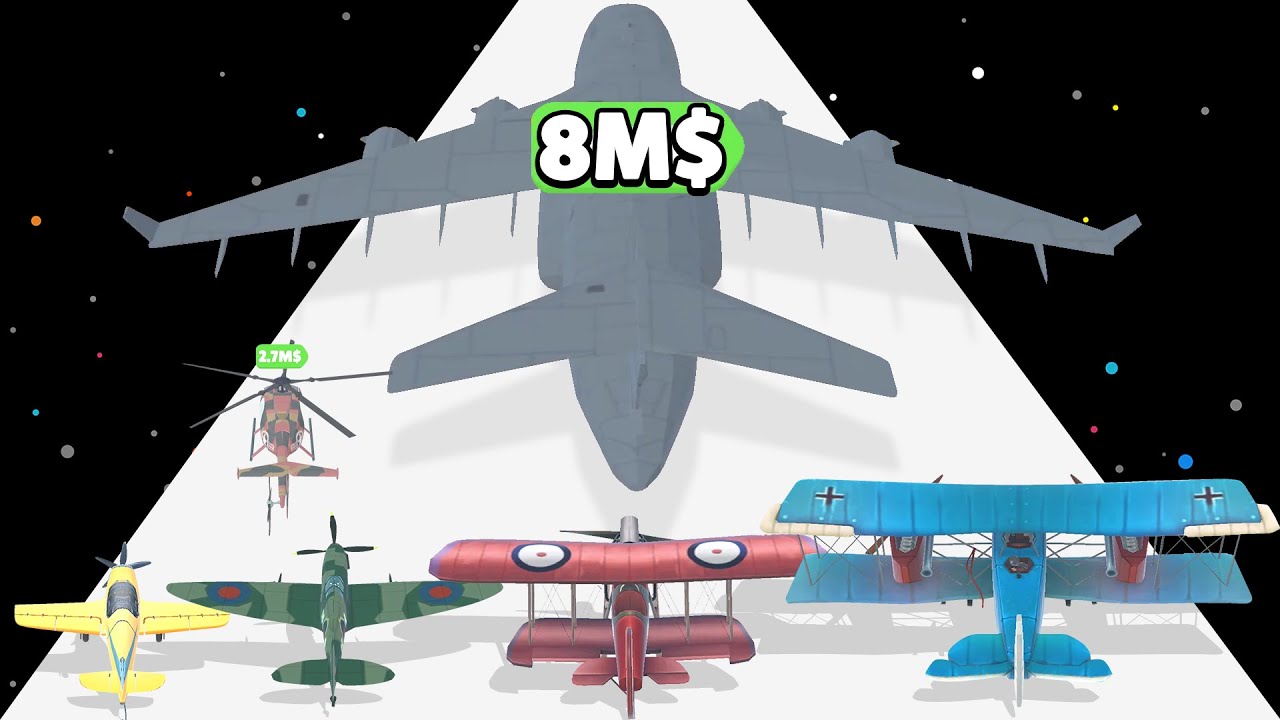 PLANE EVOLUTION - Level Up Planes (Evolve Game) Reaching Max Level