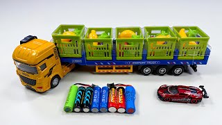 Unboxing Ev City Fire Truck Bus,RC Urban fruit transport truck,RC Alloy Drift Racing,RC Small truck