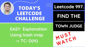 Leetcode 997. Find the Town Judge - Hindi