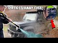 Deep cleaning the muddiest interior ever  satisfying clean 4x4 offroad suzuki jimny