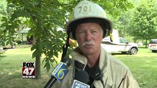 Gas dryer explosion injures man