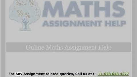 Online Maths Assignment Help