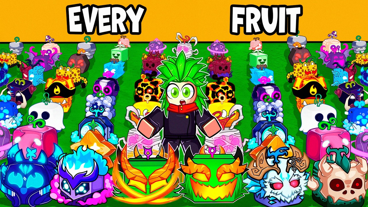 I Rolled EVERY Fruit In Blox Fruits - YouTube