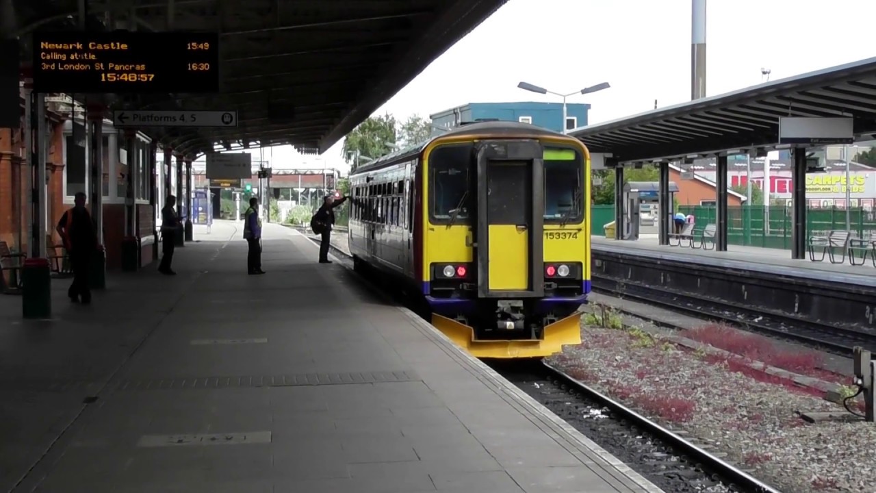 East Midlands Trains Class 153 Departing Nottingham (31/5/17)