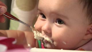 Magicalpete  Baby Grace Eating Rice Cereal for the 1st Time