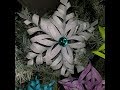 How Cut Paper Snowflake Ornament for window, tree, or garland DIY