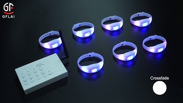 GFLAI Wireless RGB Remote Controlled LED Bracelets With Adjustable Wrist Bands