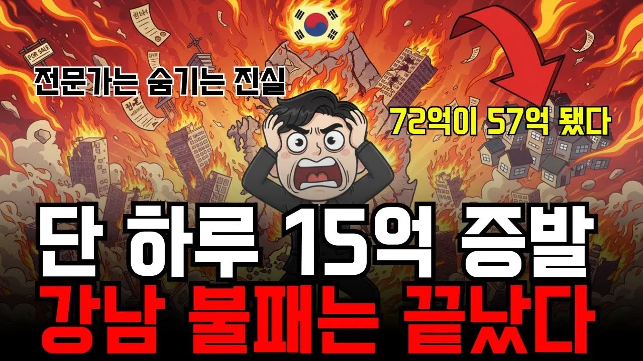 【충격】강남 래미안 원베일리 하루 만에 15억 폭락! 부동산 불패 신화의 종말이 시작됐다