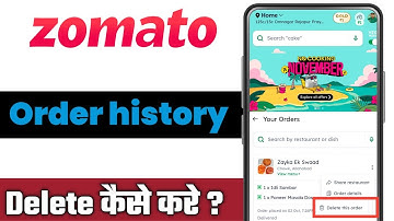 Zomato Order History Kaise Delete Kare | How to Delete Zomato Order History | Zomato App Full Guide