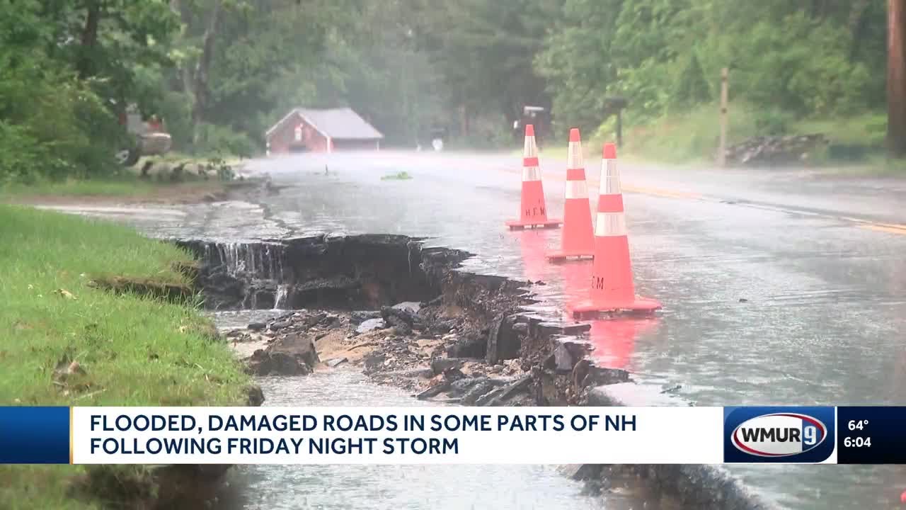 Flooding causes damage in several New Hampshire towns - YouTube