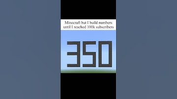 (350) Minecraft but I build numbers until I reached 100k subscribers #minecraft #minecraftshorts