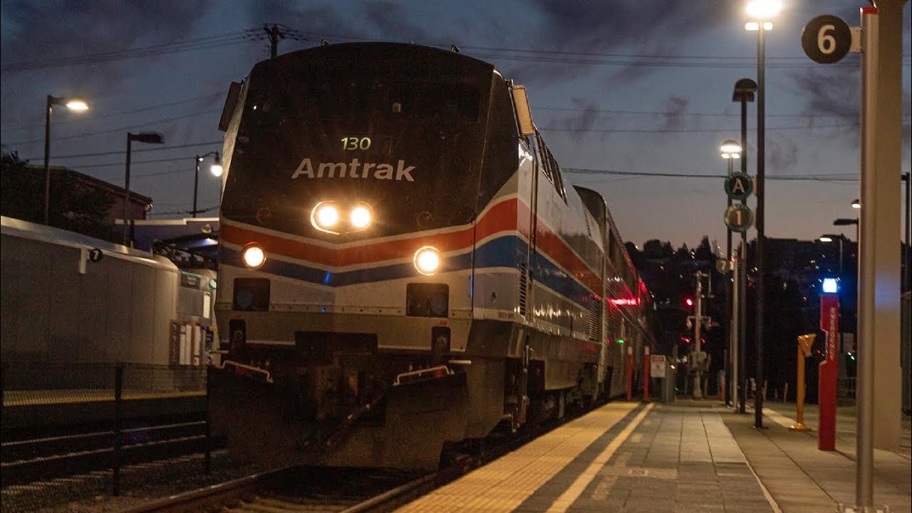 Double Amtrak Heritage Units On Point Defiance Bypass Test Train in Tacoma, WA