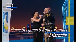 eurovision 1994 Sweden 🇸🇪 Marie Bergman & Roger Pontare - Stjarnona ᴴᴰ