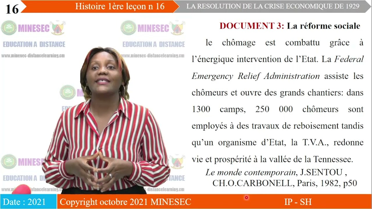 IP-SH HISTOIRE 1ère Leçon 16 LA RESOLUTION DE LA CRISE ECONOMIQUE DE 1929