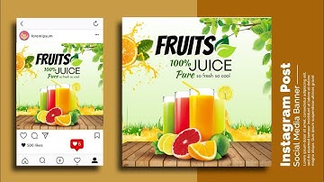 How to Design Advertising Flyer | Fruit Juice Advertisement Flyer Design | Pixellab Tutorial