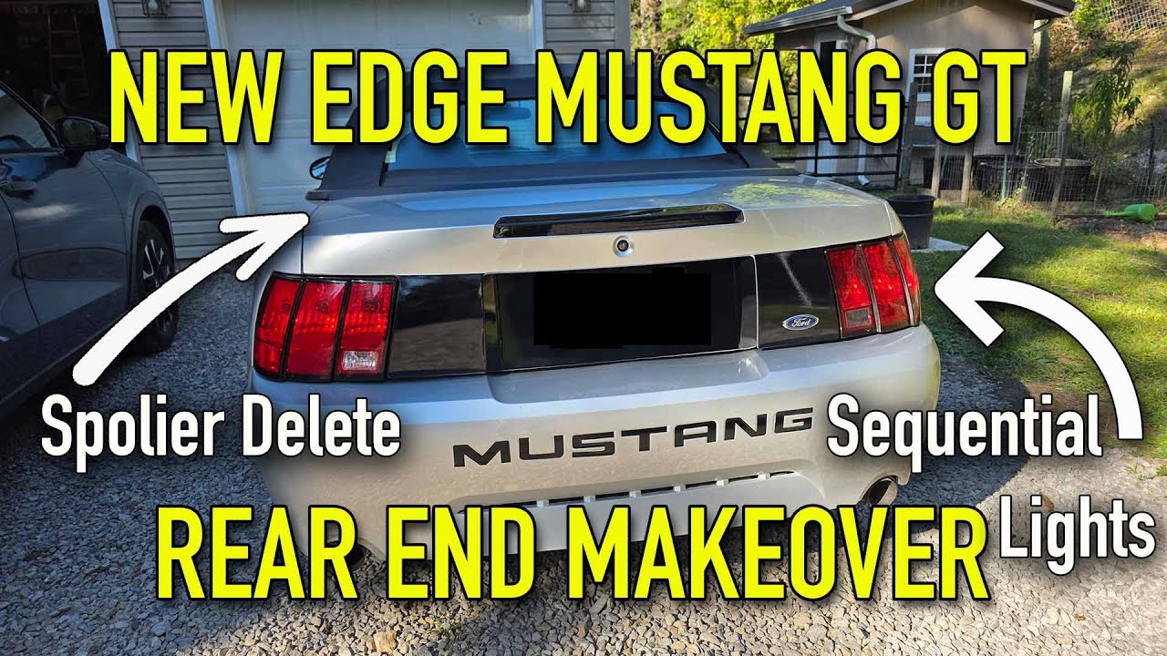 Изменение задней части Mustang GT 1999–2004 годов: удаление спойлера и последовательные указатели...