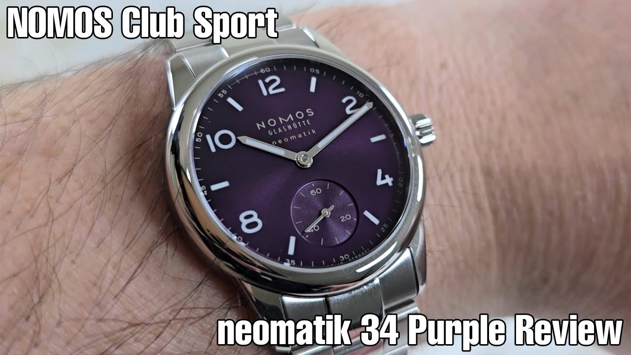 NOMOS Club Sport neomatik 34 Purple Reference 757 Review - YouTube