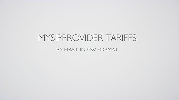 Tariff Converter - MySipProvider