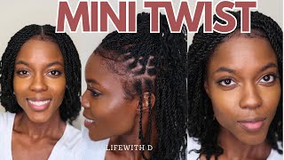 MINI TWIST ON SHORT NATURAL HAIR | FT. OUTRE X PRESSION TWIST HAIR