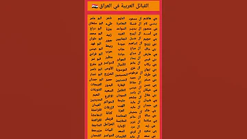 قائمة قبائل وعشائر العراق أثبت وجودك انه مسعودي 