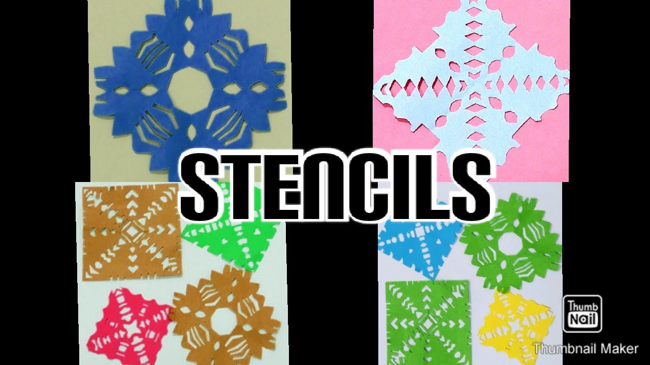 DIY How to make easy paper stencils YouTube