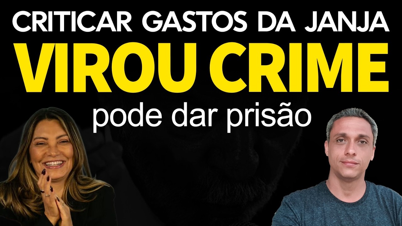 PRONTO! Agora questionar os gastos da JANJA poed dar prisão. PL da Misoginia