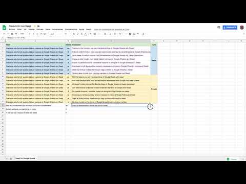 How the deepl for google sheets add-on works.