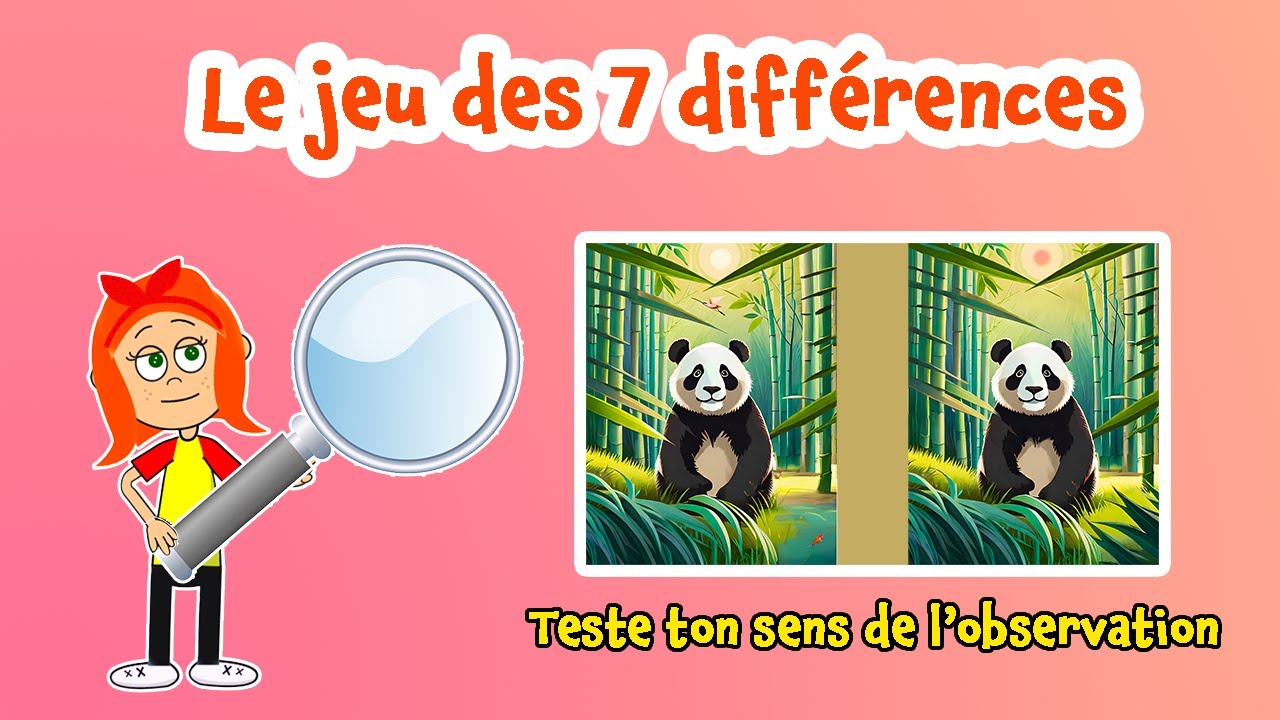 Le jeu des 7 différences (Teste ton sens de l'observation ) - YouTube