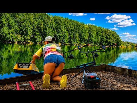 What's better: FISHING or PIEROGI?🤔 Trophy carp fishing with a Flat Feeder
