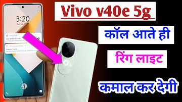 Vivo v40e 5g dynamic light setting / vivo v40e me call aane per dynamic light Kaise jalaye
